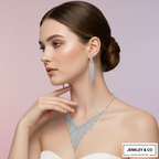 Celebrity Edition: Diamond Affair Necklace Set – Wedding & Party Look ✨