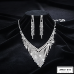 Celebrity Edition: Diamond Affair Necklace Set – Wedding & Party Look ✨