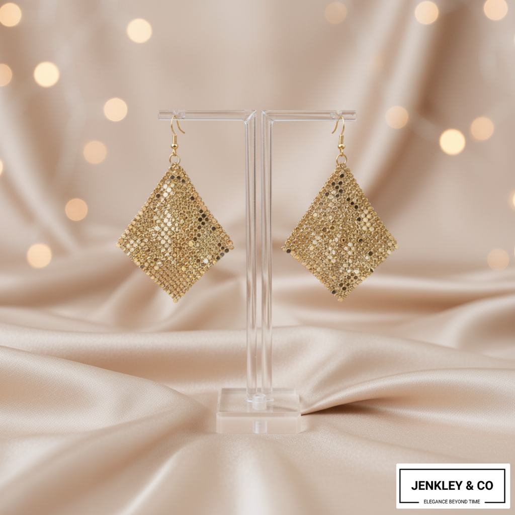 Celebrity Edition : Vintage Gold Plated Disco Mesh Necklace Set (Free Earrings Included)